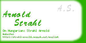 arnold strahl business card